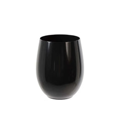 12 Oz. Stemless Wine Tumblers 6 Count | Black