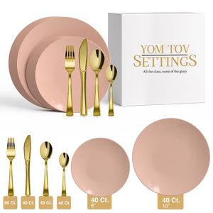 280 Piece Blush Combo Set | Serves 40 Guests