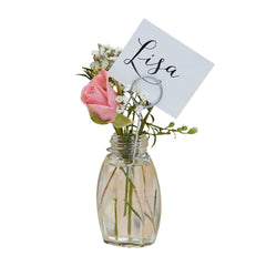 Glass Place Card Holders, Clear, 9-inch, 4-ct - Pack of 5
