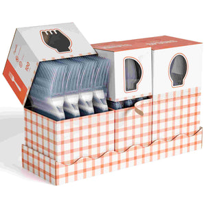 Clear Cutlery Gingham Caddy Combo For 100