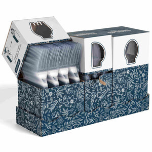 Clear Cutlery Floral Caddy Combo For 100