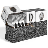 Silver Cutlery Floral Caddy Combo For 100