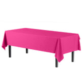 Premium Cerise Plastic Table Covers | 6 Pack