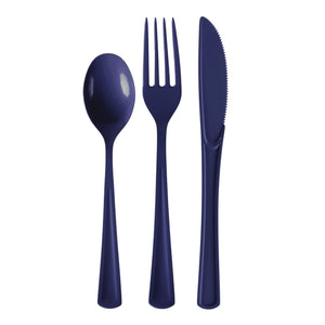 Navy Cutlery Combo Set - 50 Forks 50 Spoons And 50 Knives