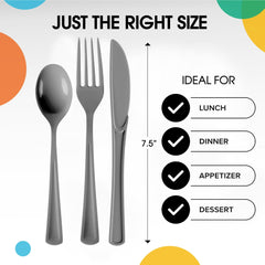 Silver Cutlery Combo Set - 50 Forks 50 Spoons And 50 Knives