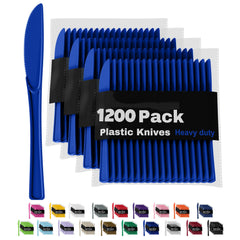 Heavy Duty Dark Blue Plastic Knives | 1200 Count