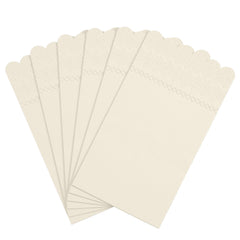 3 Ply Ivory Scalloped Dinner Napkins | 100 Count