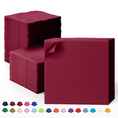 Burgundy Dinner Napkins | 100 Count
