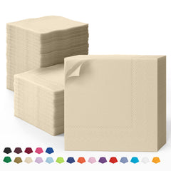 Ivory Dinner Napkins | 100 Count