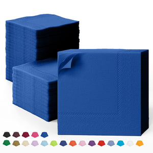Dark Blue Dinner Napkins | 100 Count