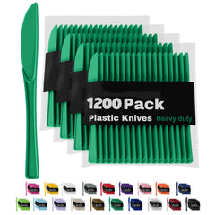 Heavy Duty Emerald Green Plastic Knives | 1200 Count