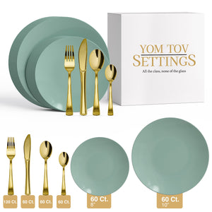 420 Piece Eucalyptus Combo Set | Serves 60 Guests