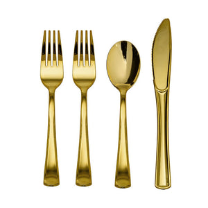 480 Piece Gold Full Cutlery Combo Set