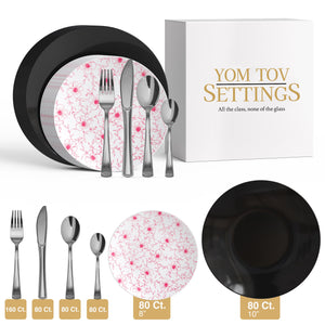 560 Piece Flora Combo Set | Serves 80 Guests