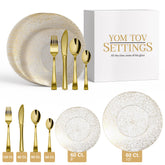 420 Piece Gold Sparkle Combo Set | Serves 60 Guests