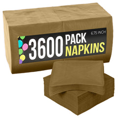Gold Luncheon Napkins | 3600 Pack