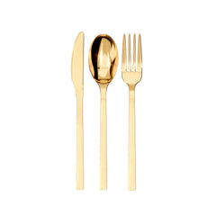 480 Piece Mod Gold Full Cutlery Combo Set