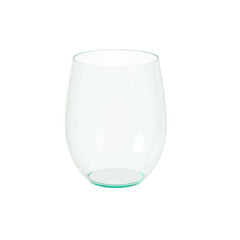 12 Oz. Stemless Wine Tumblers 6 Count | Green Tint