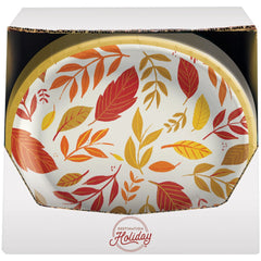 Leafy Autumn Oval Paper Plates - 12-inch Harvest, 8-ct - Pack of 6