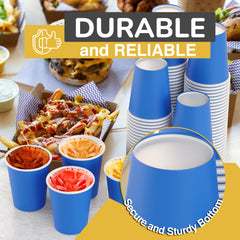 12 Oz. Dark Blue Paper Cups | 100 Count