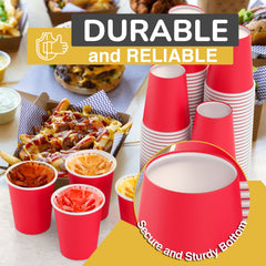 12 Oz. Red Paper Cups | 100 Count