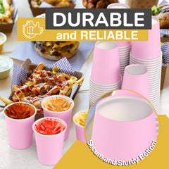 12 Oz. Pink Paper Cups | 100 Count