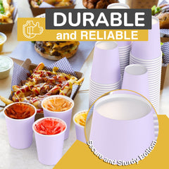12 Oz. Lavender Paper Cups | 100 Count
