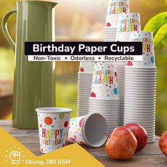 9 Oz. Birthday Print Paper Cups | 1000 Count