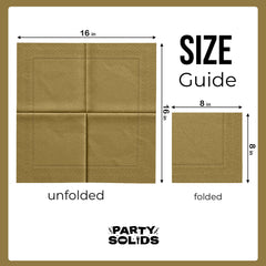 Gold Dinner Napkins | 100 Count