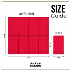 Red Guest Towel Napkins | 80 Count