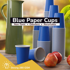 12 Oz. Dark Blue Paper Cups | 100 Count
