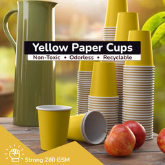 12 Oz. Yellow Paper Cups | 100 Count