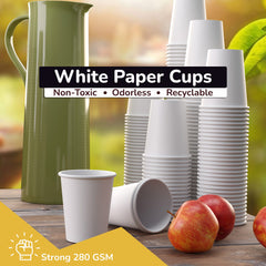 12 Oz. White Paper Cups | 100 Count