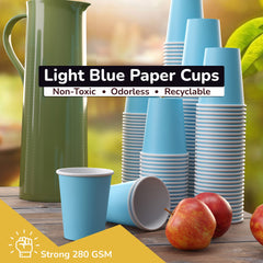 12 Oz. Light blue Paper Cups | 100 Count