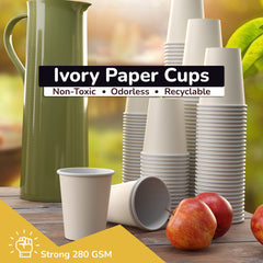 12 Oz. Ivory Paper Cups | 100 Count