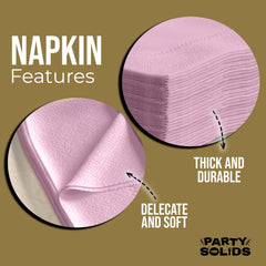 Pink Dinner Napkins | 100 Count