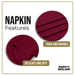 Burgundy Guest Towel Napkins | 80 Count