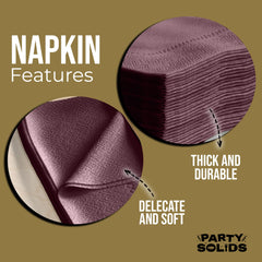 Brown Dinner Napkins | 100 Count