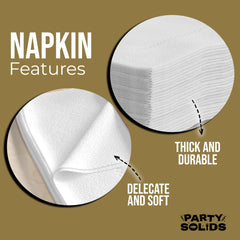 White Dinner Napkins | 100 Count