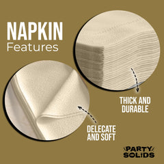 Ivory Dinner Napkins | 100 Count