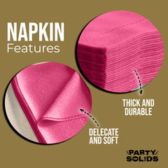 Cerise Dinner Napkins | 100 Count