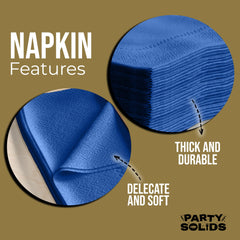 Dark Blue Dinner Napkins | 100 Count