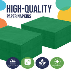 Emerald Green Luncheon Napkins | 3600 Pack