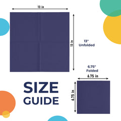Navy Luncheon Napkins | 100 Count