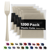 Heavy Duty Ivory Plastic Forks | 1200 Count