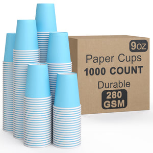 9 Oz. Light Blue Paper Cups | 1000 Count