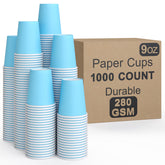 9 Oz. Light Blue Paper Cups | 1000 Count