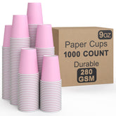 9 Oz. Pink Paper Cups | 1000 Count