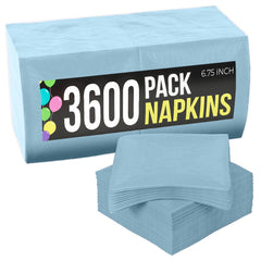 Light Blue Luncheon Napkins | 3600 Pack