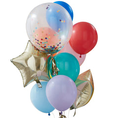 Vibrant Metallic Birthday Balloon Bouquet, 11-pcs - Pack of 5